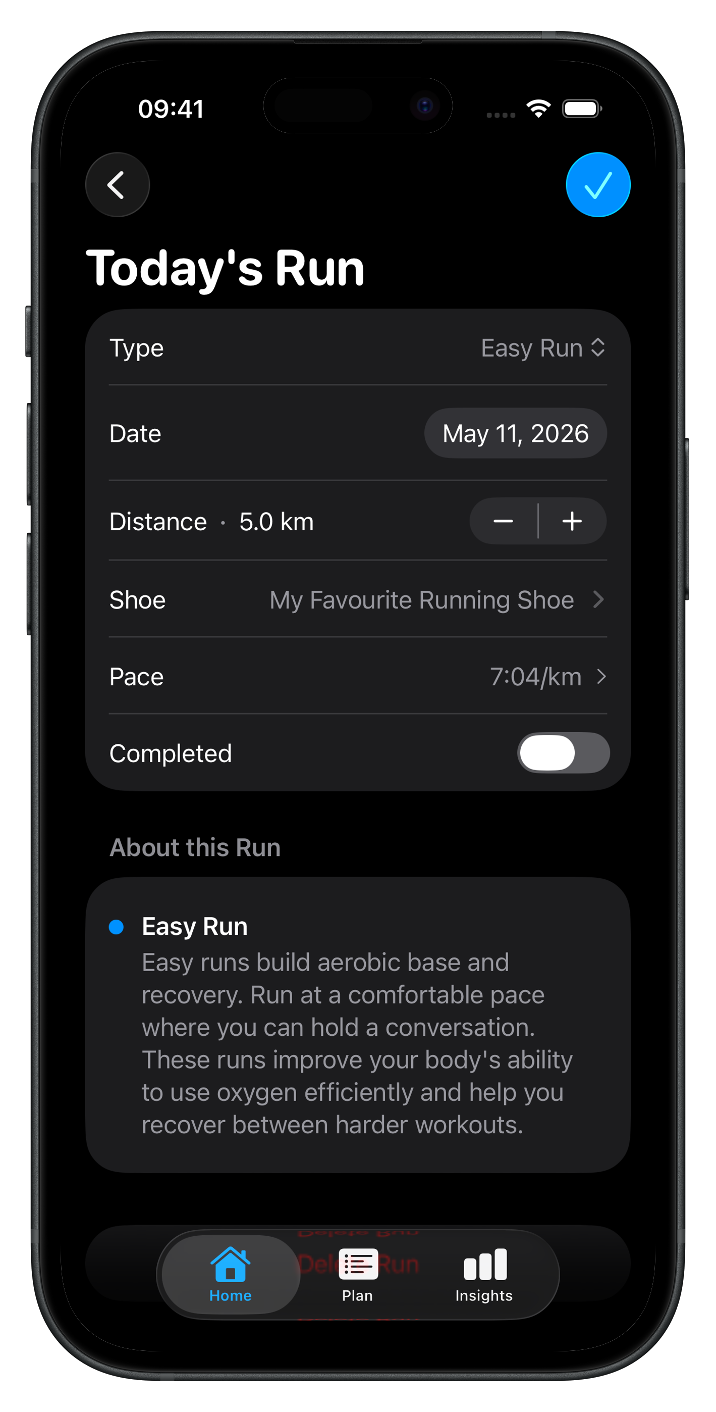 Edit Run